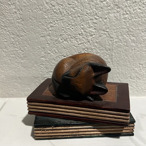 Fox wooden decor with books - Picture 4 of 4